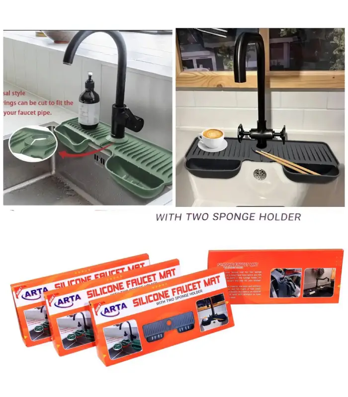 عکس شماره:4 , آبگیر سیلیکونی دور شیر سینک مدل خورجین دار آرتا (فروش عمده / خرده)