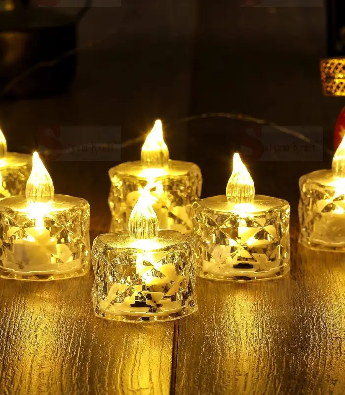 عکس شماره:1 , شمع ال ای دی مدل کریستالی شفاف (فروش عمده / خرده)