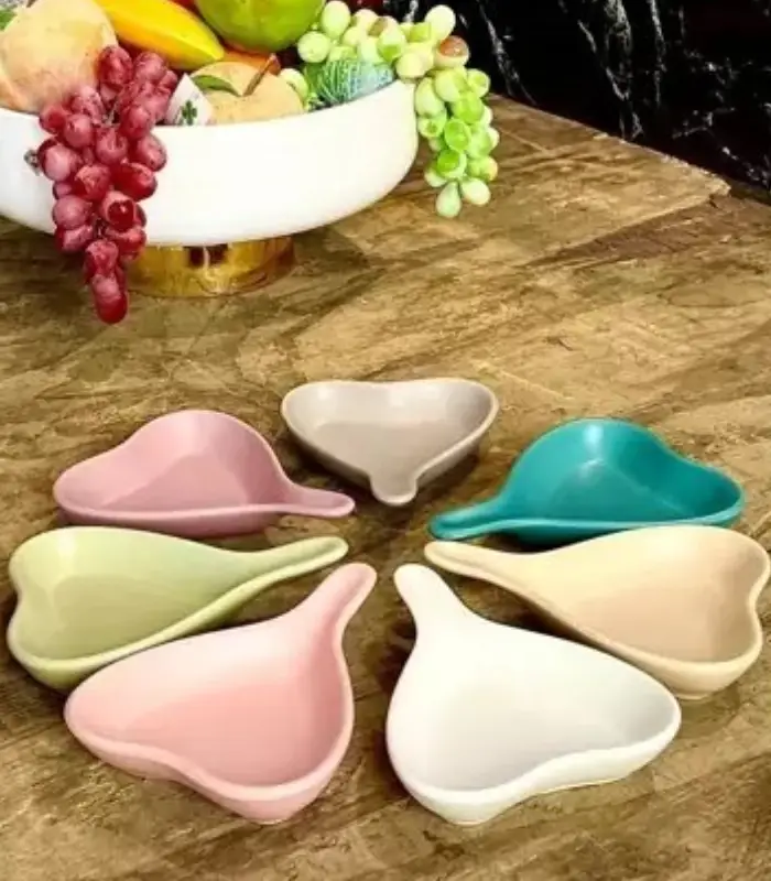 عکس شماره:0 , مزه خوری سرامیکی مدل قلبی (فروش عمده / خرده)