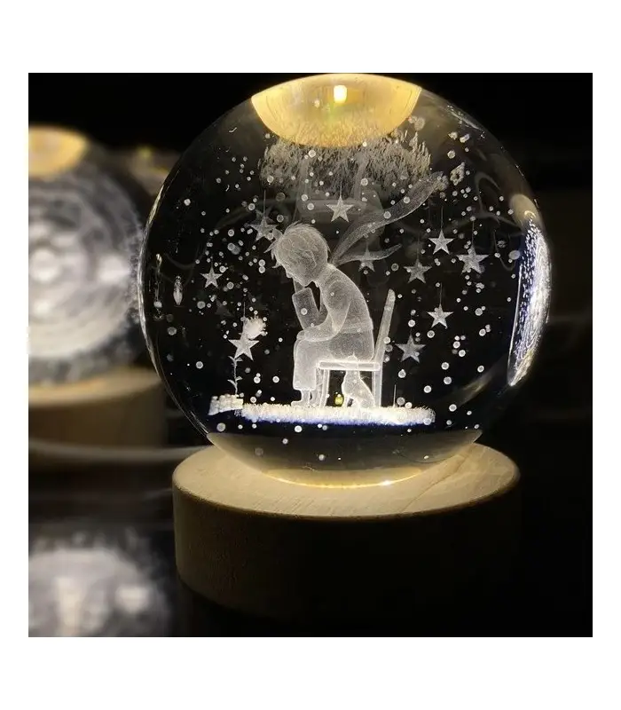 عکس شماره:0 , چراغ خواب رومیزی مدل گوی کریستال طرح شازده کوچولو 1 سایز 6 (فروش عمده / خرده)