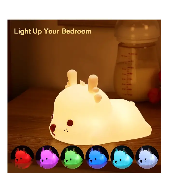 عکس شماره:3 , چراغ خواب سیلیکونی مدل گوزن (فروش عمده / خرده)