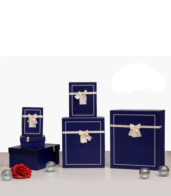 عکس شماره:0 , باکس هدیه طرح پاپیون کد Navy blue بسته 6 تایی (فروش عمده / خرده)