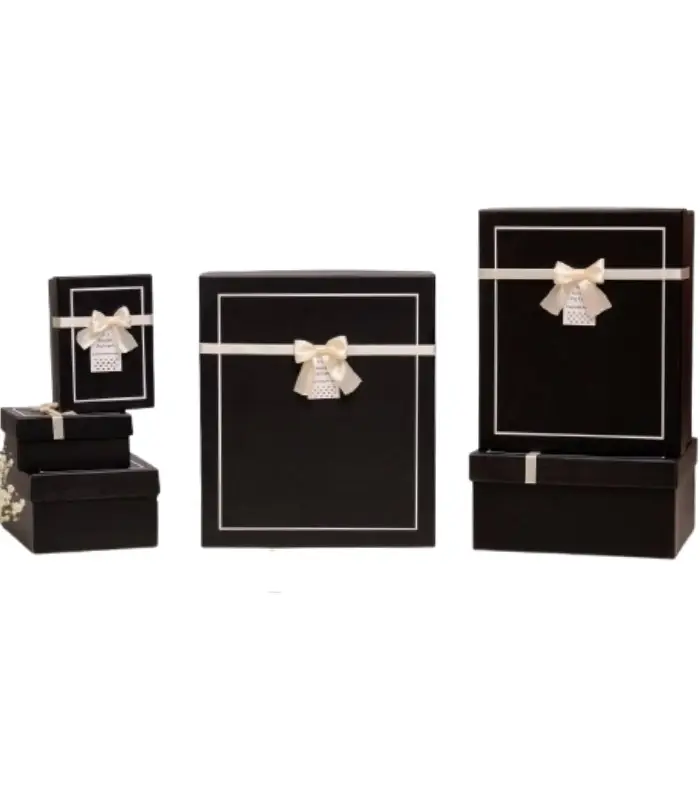 عکس اصلی باکس هدیه طرح پاپیون کد black بسته 6تایی (فروش عمده / خرده)