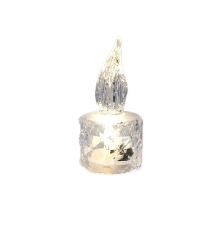 عکس اصلی شمع ال ای دی مدل کریستالی شفاف (فروش عمده / خرده)