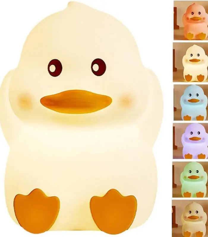 عکس شماره:10 , چراغ خواب سلیکونی جوجه اردک نشسته (فروش عمده / خرده)