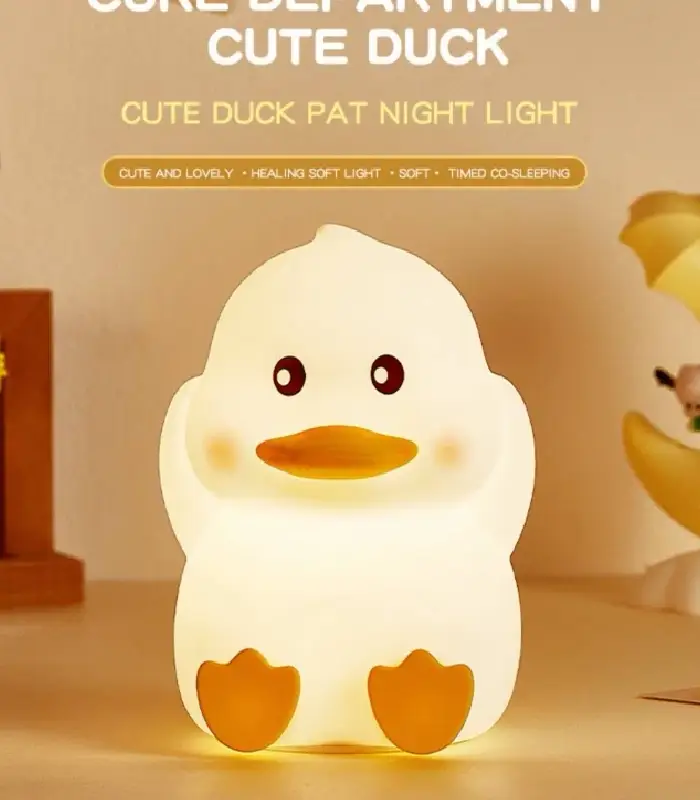 عکس شماره:9 , چراغ خواب سلیکونی جوجه اردک نشسته (فروش عمده / خرده)