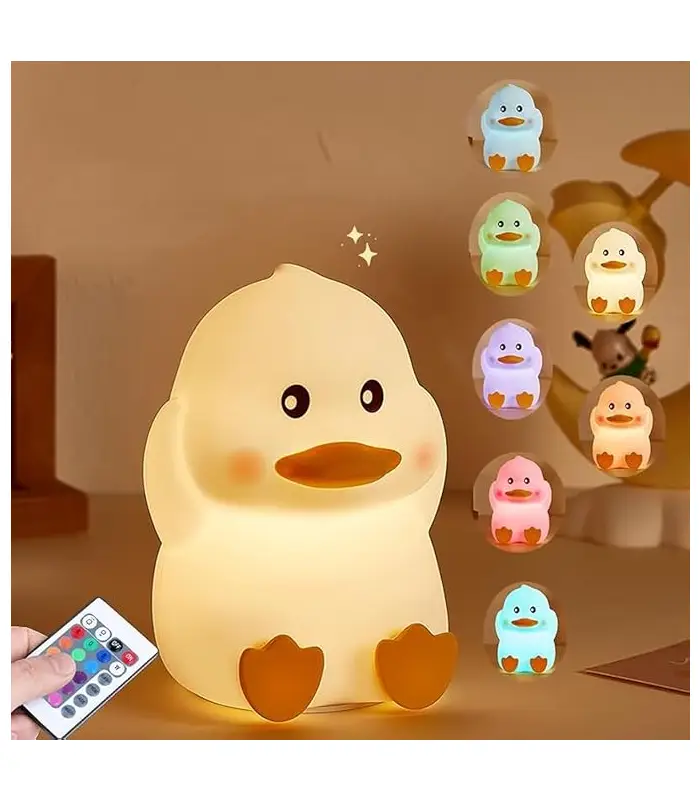عکس شماره:7 , چراغ خواب سلیکونی جوجه اردک نشسته (فروش عمده / خرده)