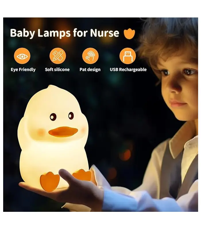 عکس شماره:5 , چراغ خواب سلیکونی جوجه اردک نشسته (فروش عمده / خرده)