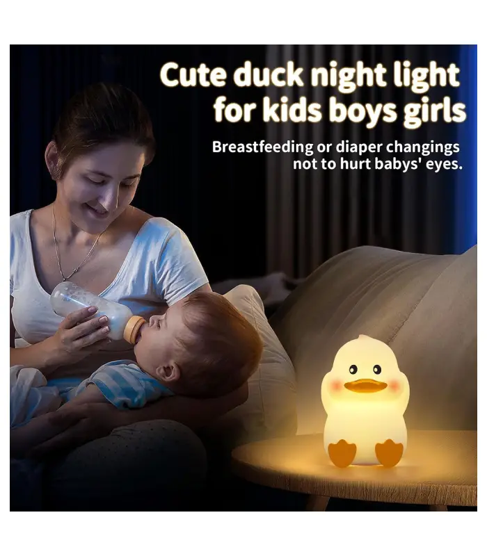 عکس شماره:4 , چراغ خواب سلیکونی جوجه اردک نشسته (فروش عمده / خرده)