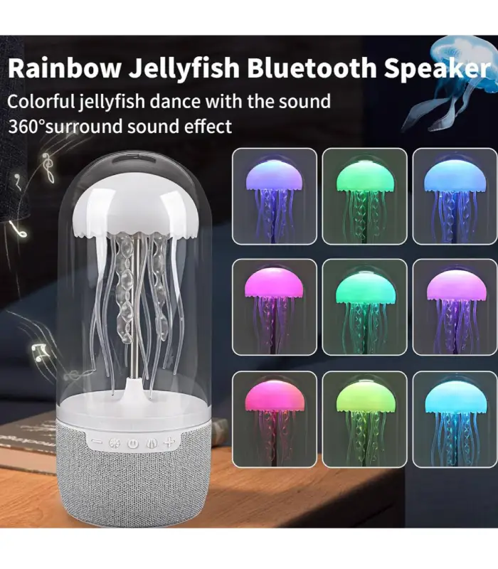 عکس شماره:8 , چراغ خواب و اسپیکر بلوتوثی طرح عروس دریایی (فروش عمده / خرده)