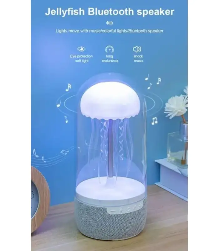 عکس شماره:5 , چراغ خواب و اسپیکر بلوتوثی طرح عروس دریایی (فروش عمده / خرده)