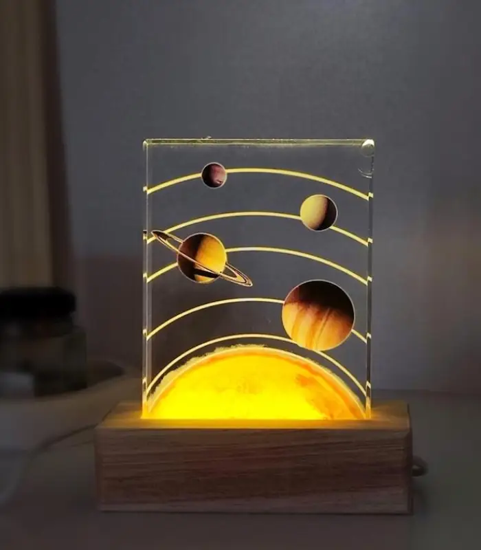 عکس شماره:8 , چراغ خواب کریستالی طرح فضایی کد 100975 (فروش عمده / خرده)