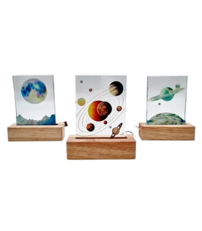 عکس شماره:1 , چراغ خواب کریستالی طرح فضایی کد 100975 (فروش عمده / خرده)