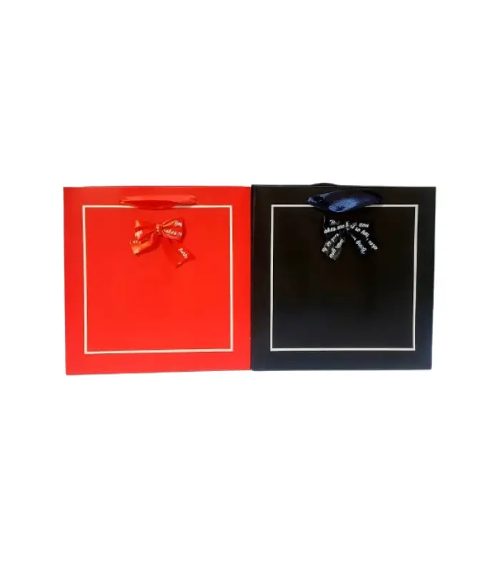 عکس اصلی ساک هدیه سایز ( 20*20*13.5) کد 676 بسته 4 عددی (فروش عمده / خرده)