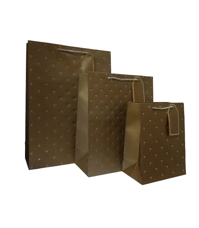 عکس شماره:2 , ساک هدیه مدل چرمی قلبی بسته 3 عددی (فروش عمده / خرده)