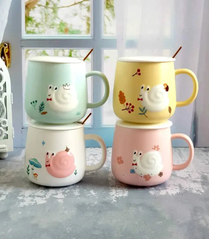 عکس شماره:0 , ماگ سرامیکی درب دار طرح حلزون (فروش عمده / خرده)