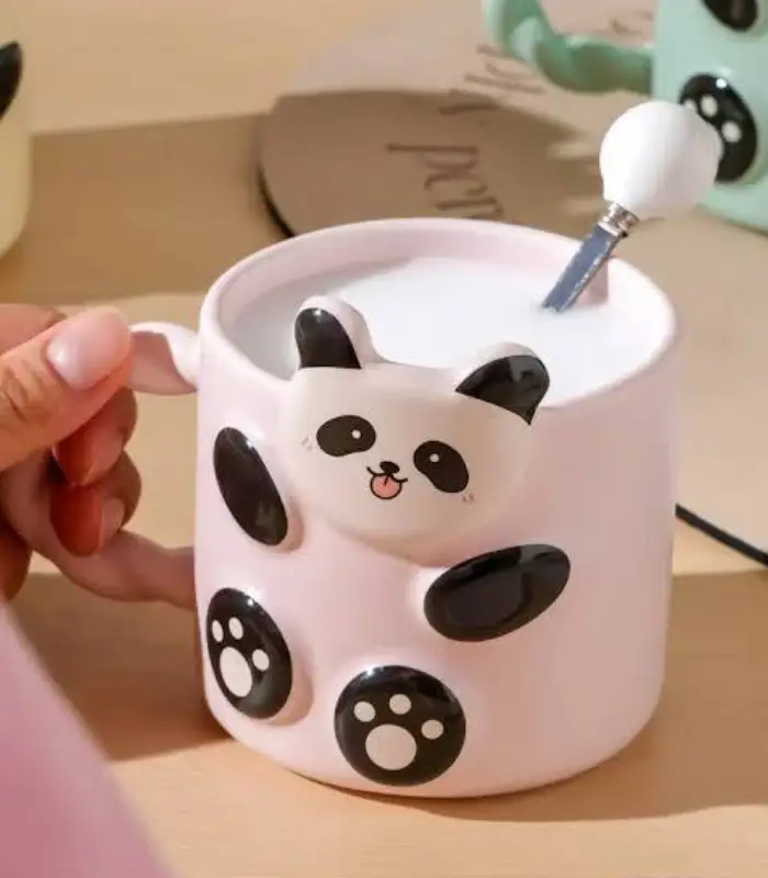 عکس شماره:7 , ماگ سرامیکی درب دار طرح پاندا (فروش عمده / خرده)