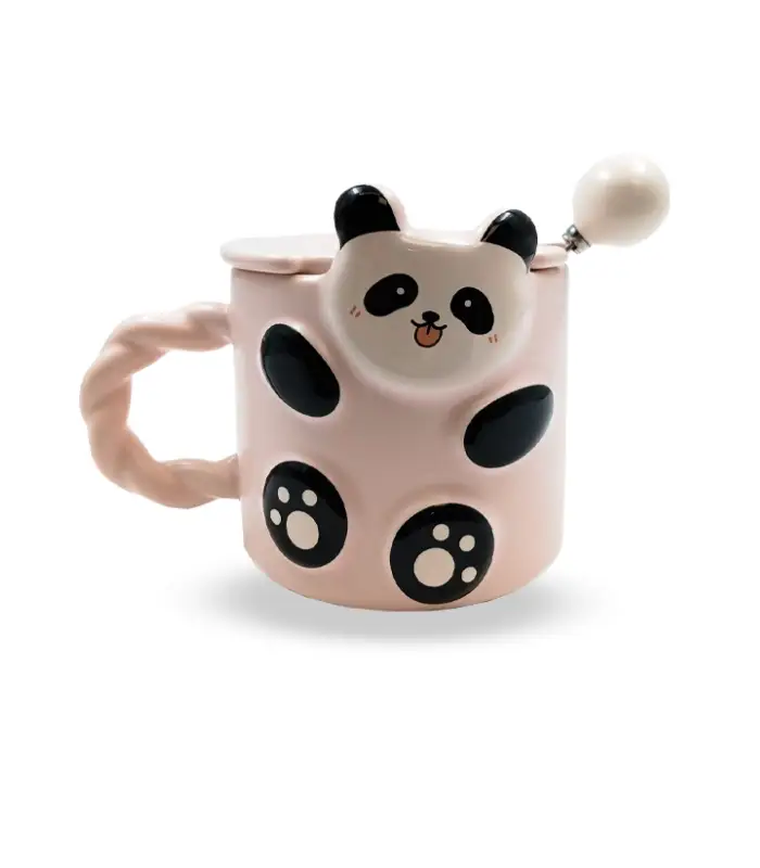 عکس شماره:4 , ماگ سرامیکی درب دار طرح پاندا (فروش عمده / خرده)