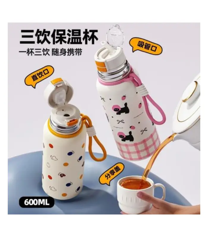 عکس شماره:12 , فلاسک دوحالته ظرفیت 0.6 لیتر کد 902 (فروش عمده / خرده)