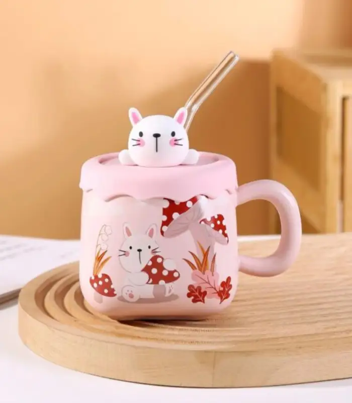 عکس شماره:4 , ماگ سرامیکی درب دار طرح حیوانات کد 907 (فروش عمده / خرده)