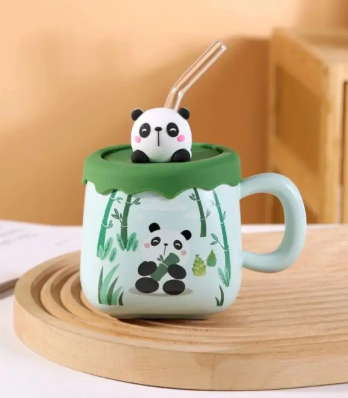 عکس شماره:2 , ماگ سرامیکی درب دار طرح حیوانات کد 907 (فروش عمده / خرده)