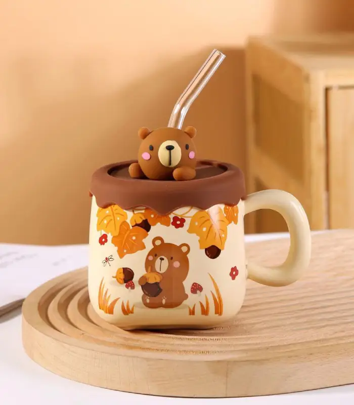 عکس شماره:0 , ماگ سرامیکی درب دار طرح حیوانات کد 907 (فروش عمده / خرده)