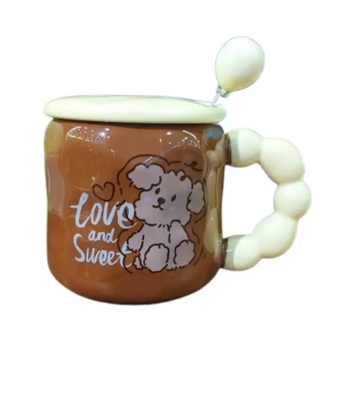 عکس شماره:1 , ماگ سرامیکی درب دار طرح سگ (فروش عمده / خرده)