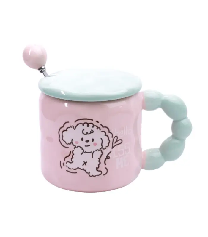 عکس اصلی ماگ سرامیکی درب دار طرح سگ (فروش عمده / خرده)