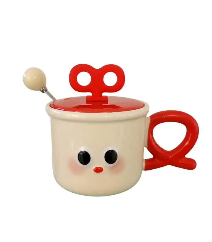 عکس شماره:4 , ماگ سرامیکی درب دار طرح ایموجی کد 701 (فروش عمده / خرده)