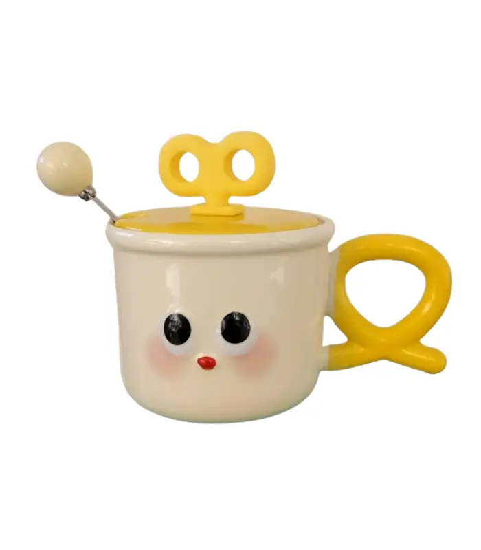 عکس شماره:2 , ماگ سرامیکی درب دار طرح ایموجی کد 701 (فروش عمده / خرده)