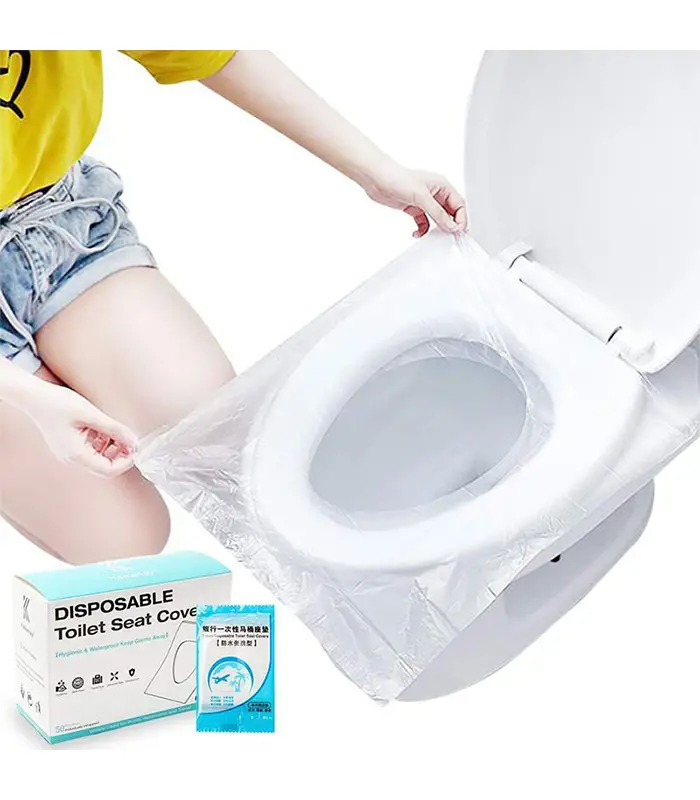 عکس شماره:1 , روکش یکبار مصرف توالت فرنگی بسته 50 عددی (فروش عمده / خرده)