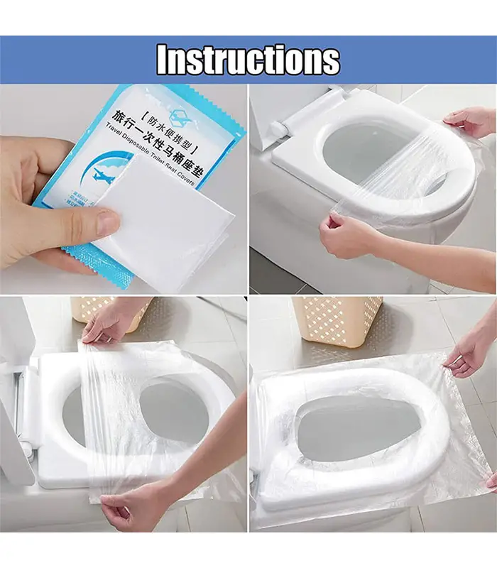 عکس شماره:0 , روکش یکبار مصرف توالت فرنگی بسته 50 عددی (فروش عمده / خرده)