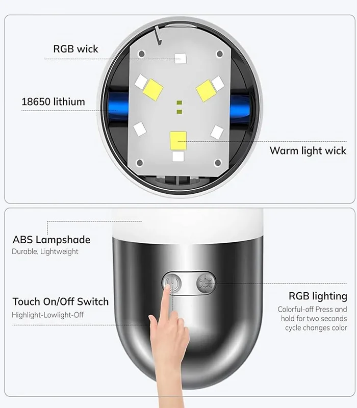 عکس شماره:1 , چراغ شارژی Tumbler camping light مدل CH-23059 (فروش عمده / خرده)